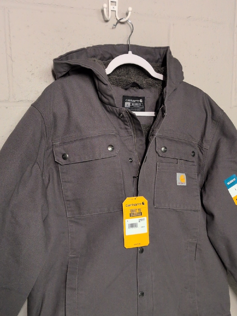 NWT Carhartt Bartlett Duck Jacket Men’s Large | Relaxed Workwear Utility Coat - Picture 8 of 16